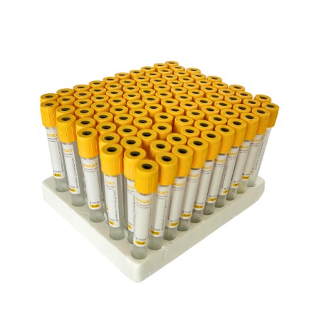 Tubo de extracción de sangre tapon oro